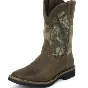 Justin Mens Sq Wtrprf RealTree Work Boots