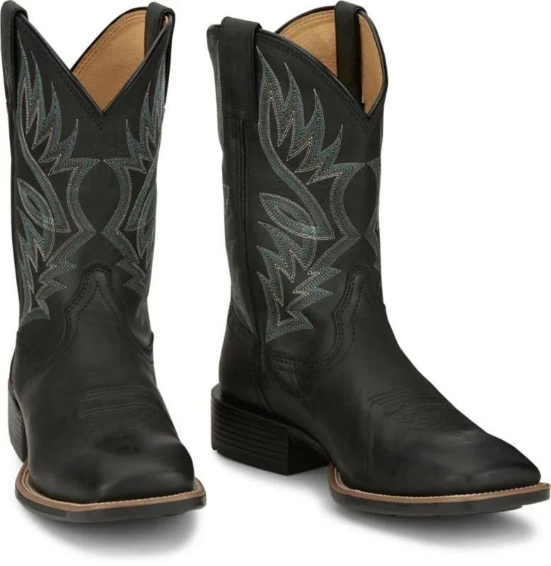 Justin Mens Zeke Sq Toe Boots