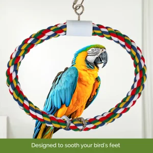 JW BIRD SWING N PERCH 1 RING LG