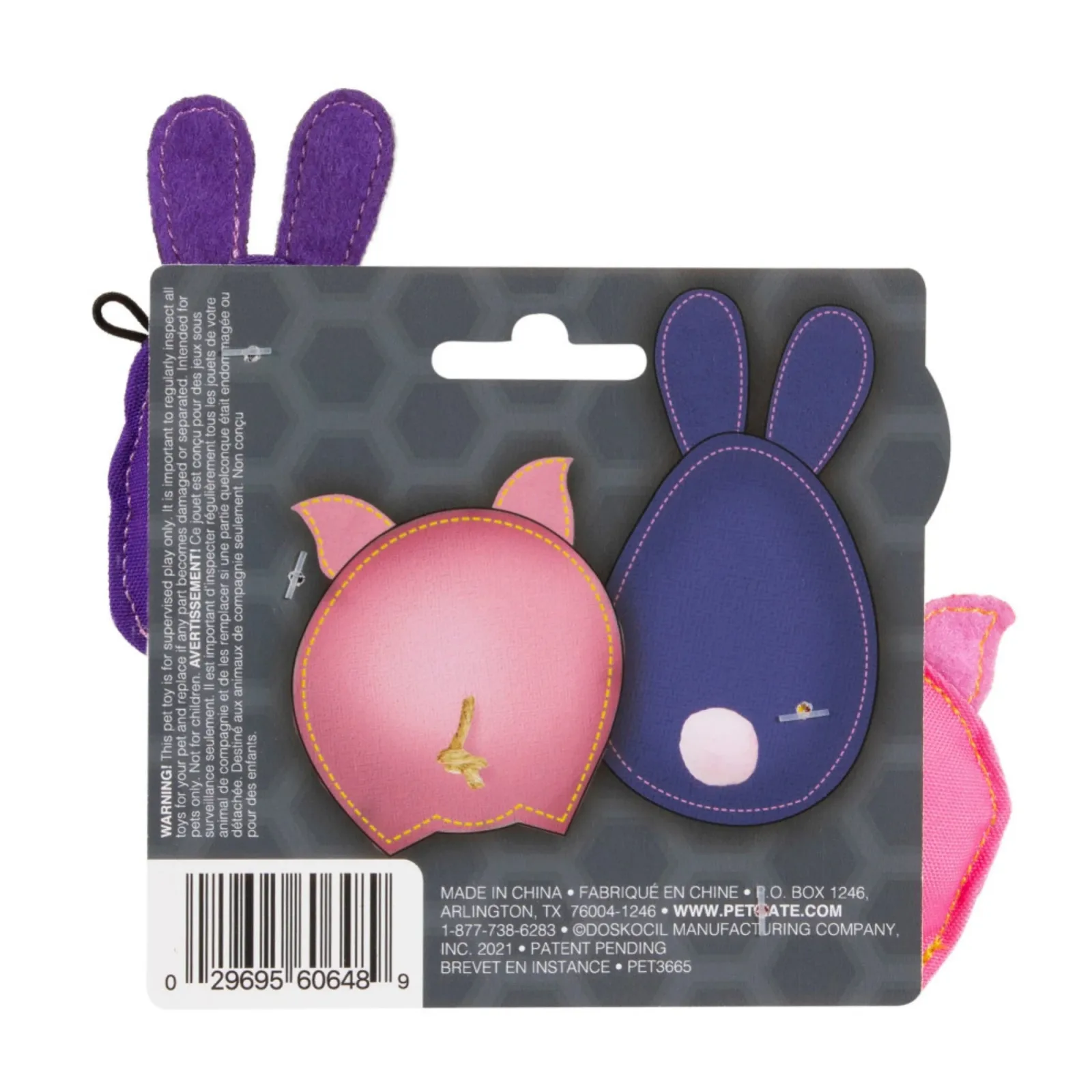 JW Pet Cat Pig-ee & Bunn-Ee Catnip Combo Cat Toy Small - Image 2