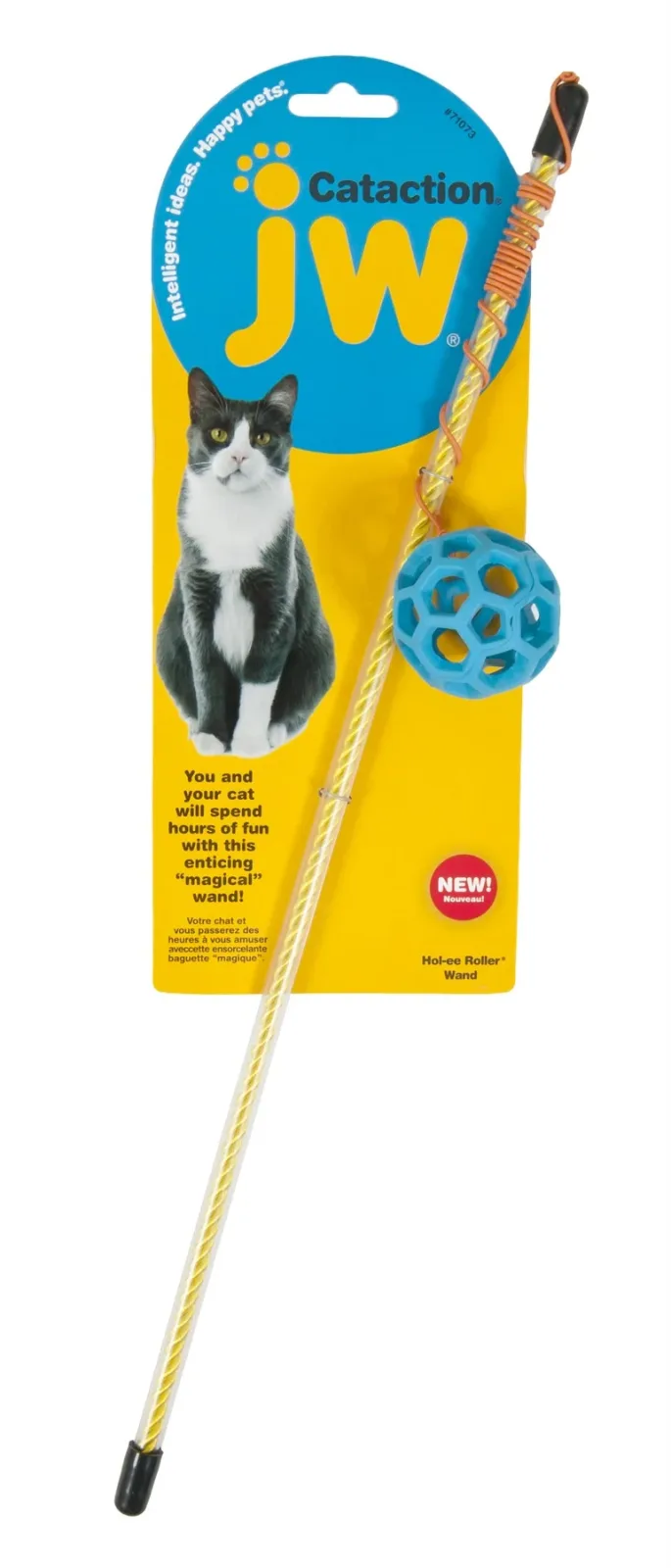 JW Pet Cataction Holee Roller Ball Wand Cat Toy