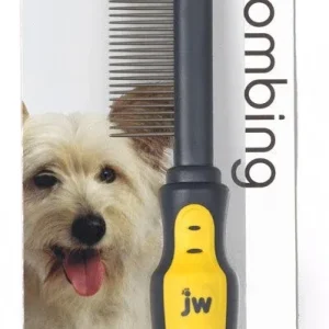 JW Pet Comb Grey/Yellow Medium