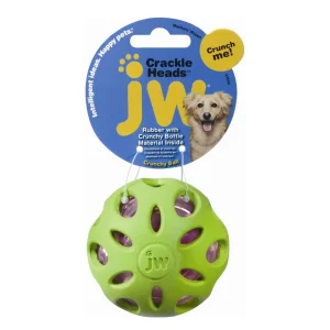 JW Pet Crackle Heads Crackle Ball Dog Toy Assorted Medium