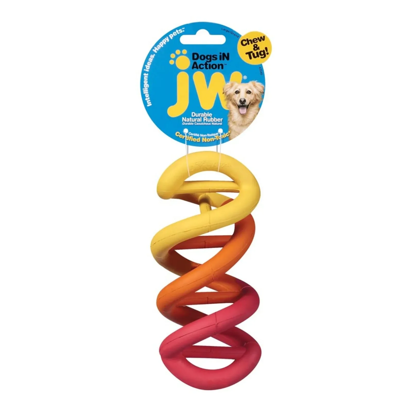 JW Pet Dogs in Action Rubber Dog Toy Multi-Color Large
