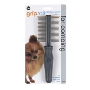 JW Pet Double-Sided Comb Grey, Yellow
