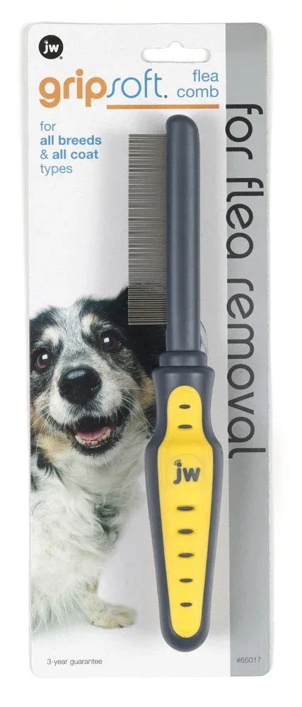 JW Pet GripSoft Dog Flea Comb