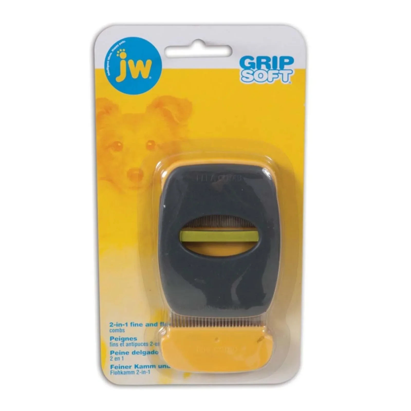 JW Pet GripSoft Dog Flea & Fine Comb