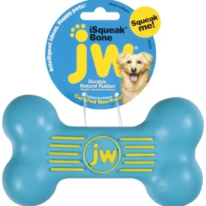 JW Pet iSqueak Bone Dog Toy Assorted Medium
