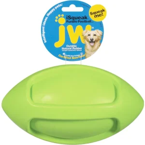 JW Pet iSqueak Funble Dog Toy Football Assorted Large