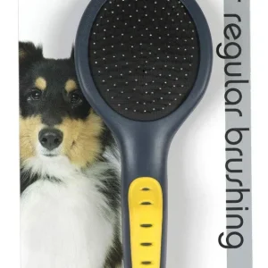 JW Pet Pin Brush Grey/Yellow Large