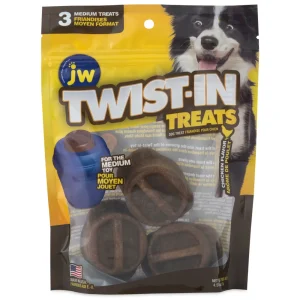 JW Pet Twist-in Dog Treat Refill Chicken Medium, 3-Count
