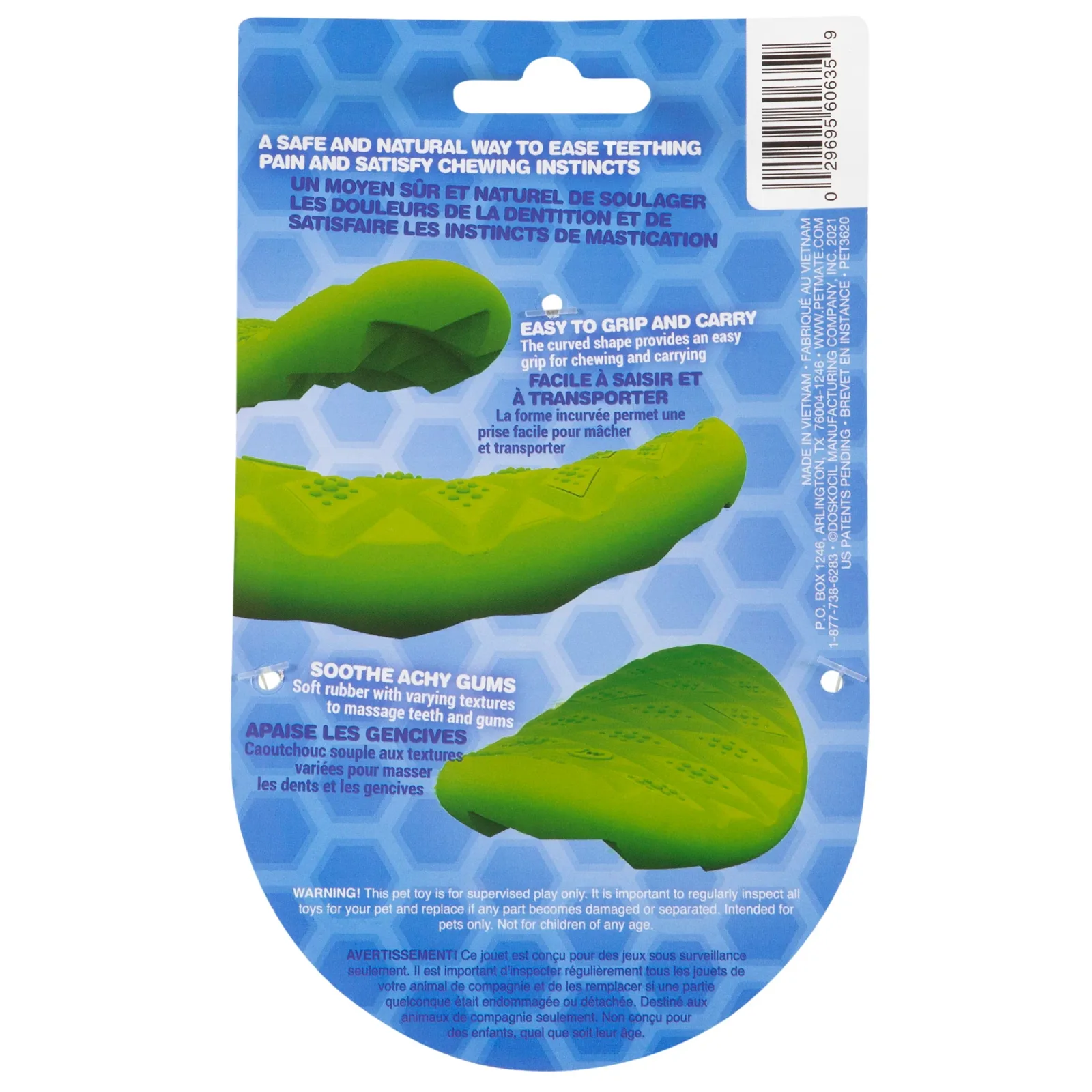 JW Prickl-ee Pear Puppy Teether Chew Toy - Image 2