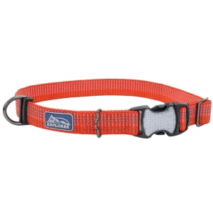 K9 Explorer® Brights Reflective Adjustable Dog Collar, Red Small