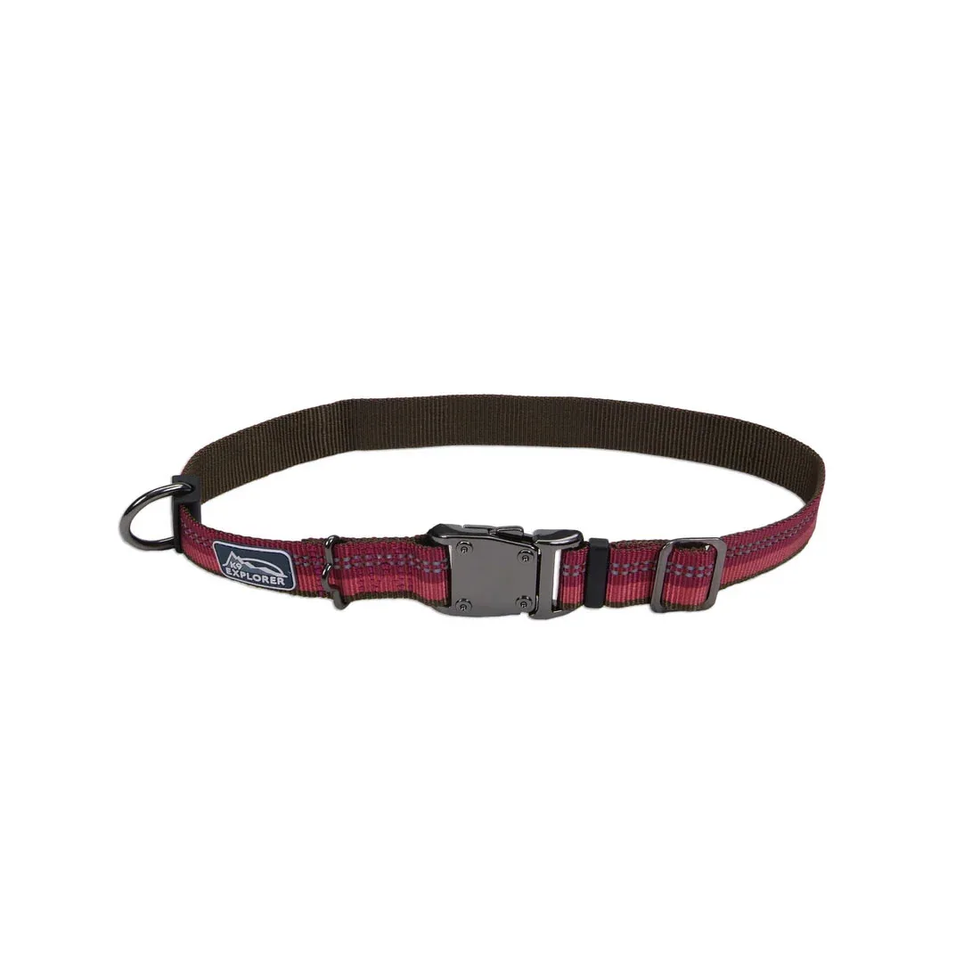 K9 Explorer® Reflective Adjustable Dog Collar, Berry Medium