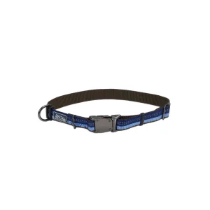 K9 Explorer® Reflective Adjustable Dog Collar, Blue Medium