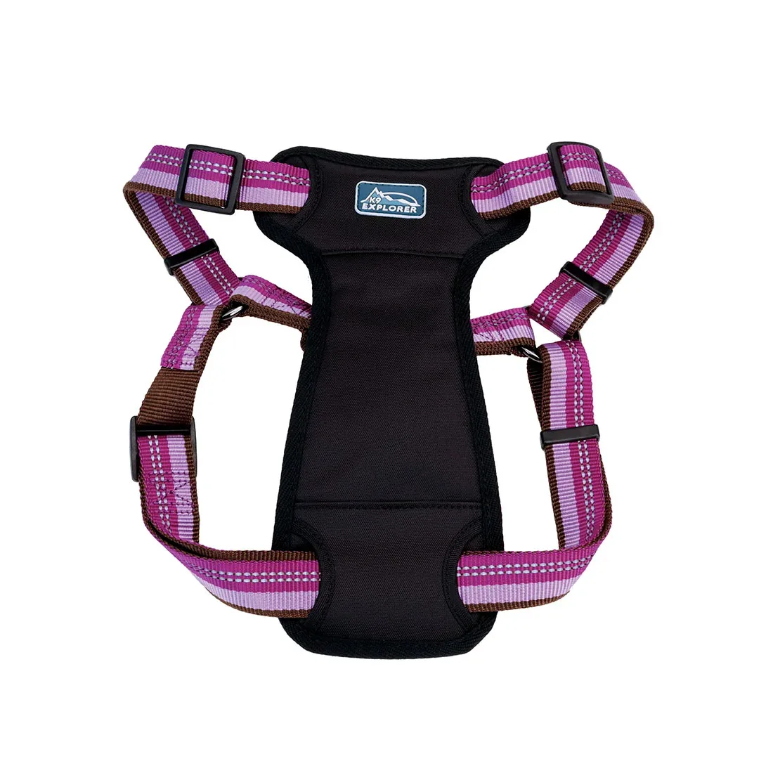 K9 Explorer® Reflective Adjustable Padded Dog Harness, Rosebud XS