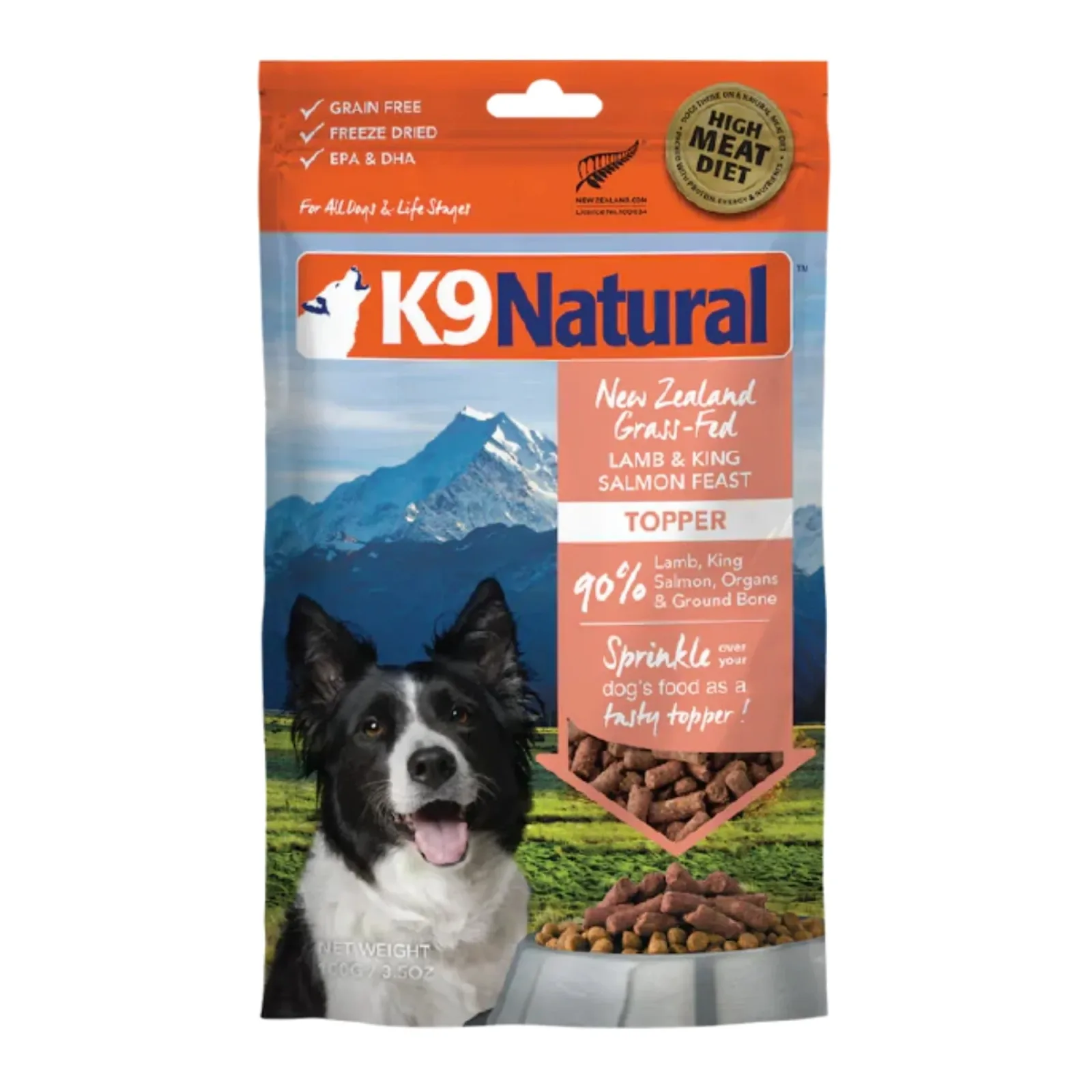 K9 Natural Dog Freeze-Dried Topper Lamb & Salmon Topper 3.5 oz