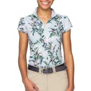 Kastel Denmark Ladies’ Quarter-Zip Cap Sleeve Shirt "Kira"