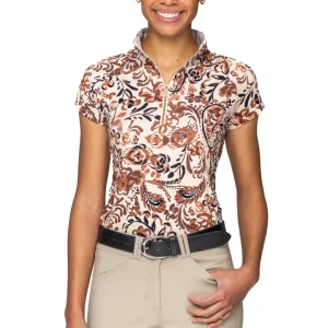 Kastel Denmark Ladies’ Quarter-Zip Cap Sleeve Shirt "Lanie"