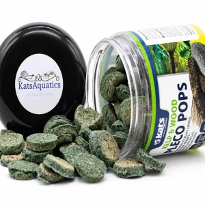 Kats Aquatics Kelp & Wood Pleco Pops – Sinking Wafers for Grazing Fish (3.5 oz)