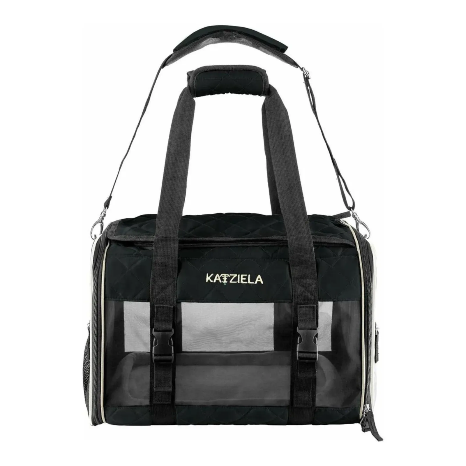 Katziela Quilted Companion Carrier, Black Medium