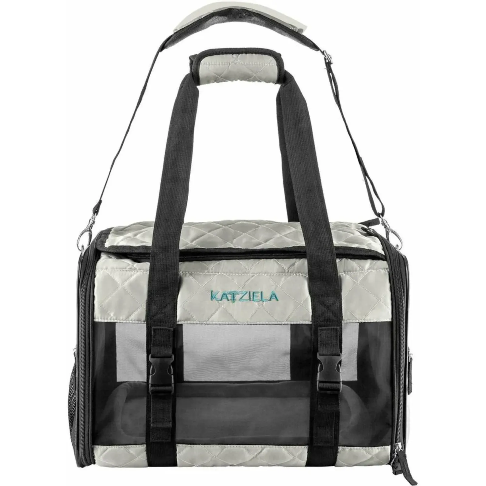 Katziela Quilted Companion Carrier, Gray Medium