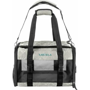 Katziela Quilted Companion Carrier, Gray Small