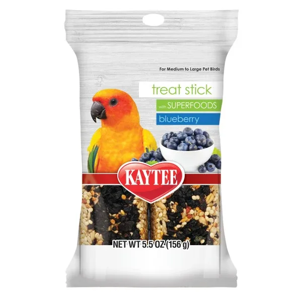 Kaytee Avian Superfood Treat Stick, Blueberry, 5.5oz