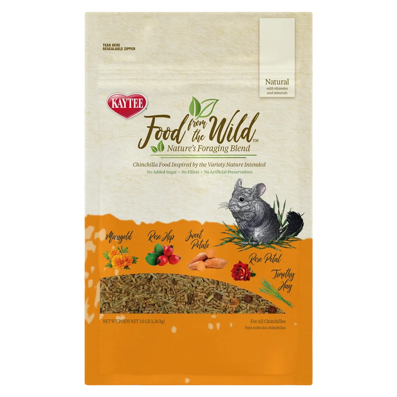 Kaytee Food From the Wild Chinchilla, 3 Pounds