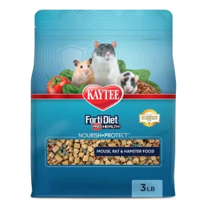 Kaytee Forti-Diet Pro Health Nourish+Protect Mouse, Rat & Hamster Food Grain Blend 3 Pounds