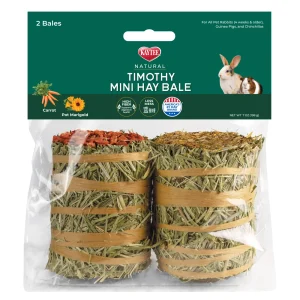 Kaytee Mini Hay Bales, Carrot and Marigold 2 Pack 7 oz