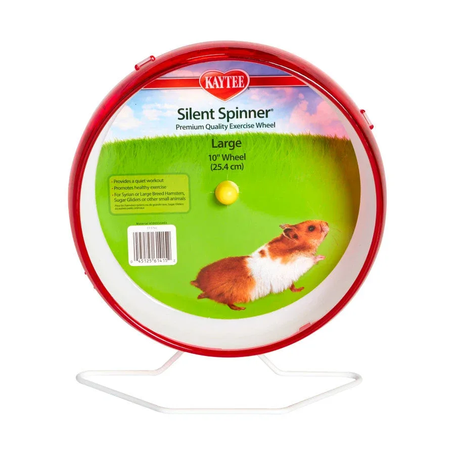 Kaytee Small Animal Silent Spinner Wheel Large 10 Inch (assorted colors)