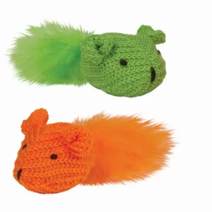 KB Knit Mouse with Feather 2-Count