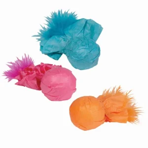 KB Paper Ball Rattlers with Feather 3-Count