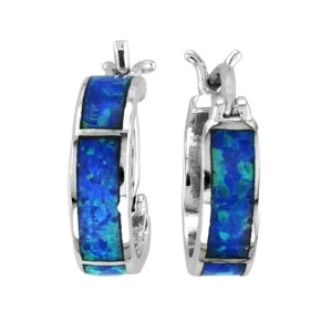Kelly Herd Blue Opal Hoop Earrings