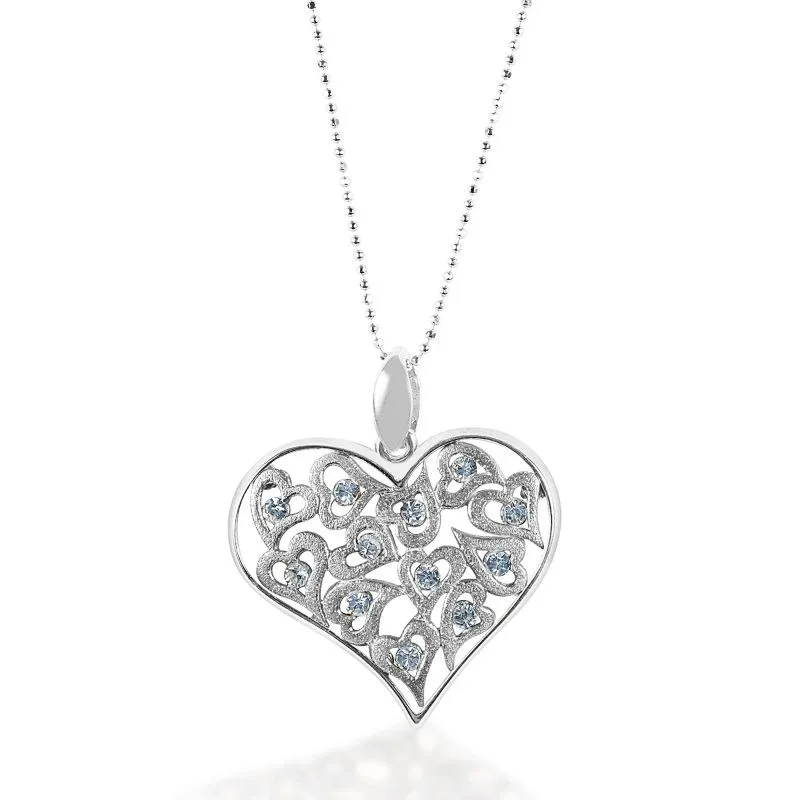 Kelly Herd Clear Multi Heart Pendant