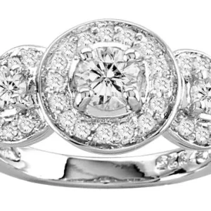 Kelly Herd Clear Round Three Stone Ring