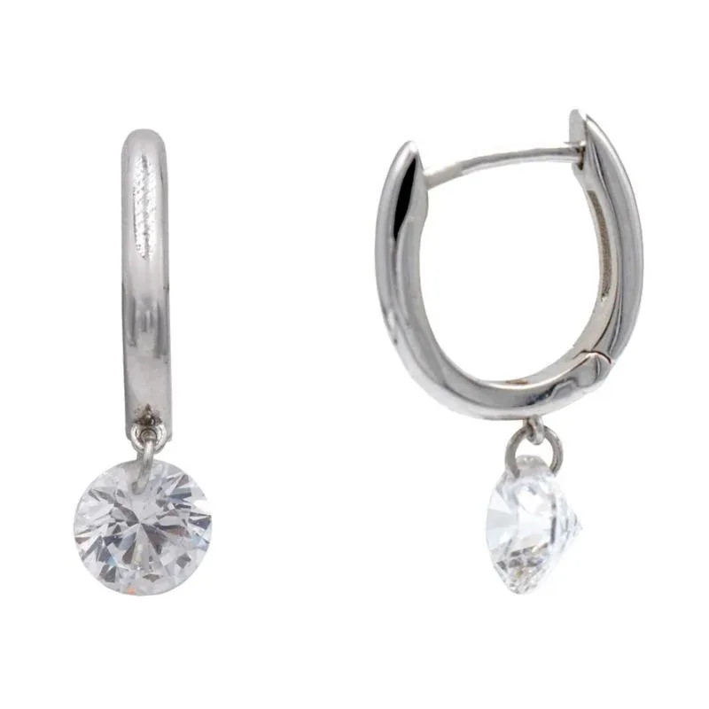 Kelly Herd Clear Stone Naked Earring - 1CT