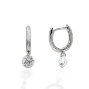 Kelly Herd Clear Stone Naked Earrings - 1CT