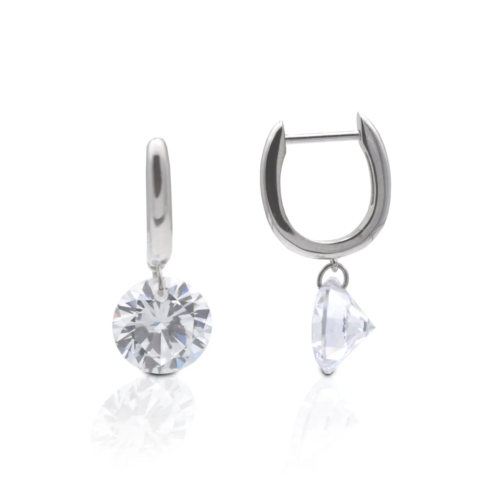 Kelly Herd Clear Stone Naked Earrings - 1CT - Image 2