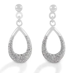 Kelly Herd Clear Teardrop Dangle Earrings