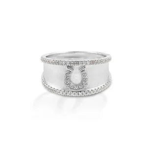 Kelly Herd Crystal Bordered Horseshoe Ring