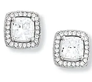 Kelly Herd Cubic Zirconia Square Earring