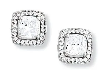 Kelly Herd Cubic Zirconia Square Earring