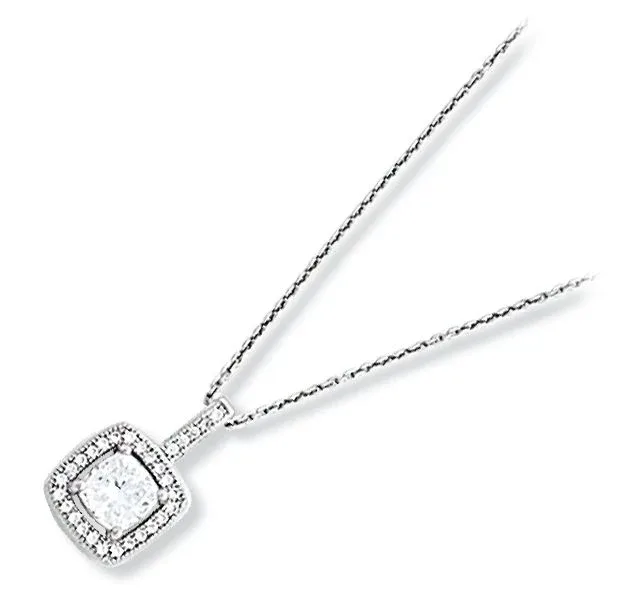 Kelly Herd Cubic Zirconia Square Pendant