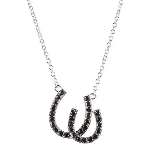 Kelly Herd Double Black Horseshoe Pendant