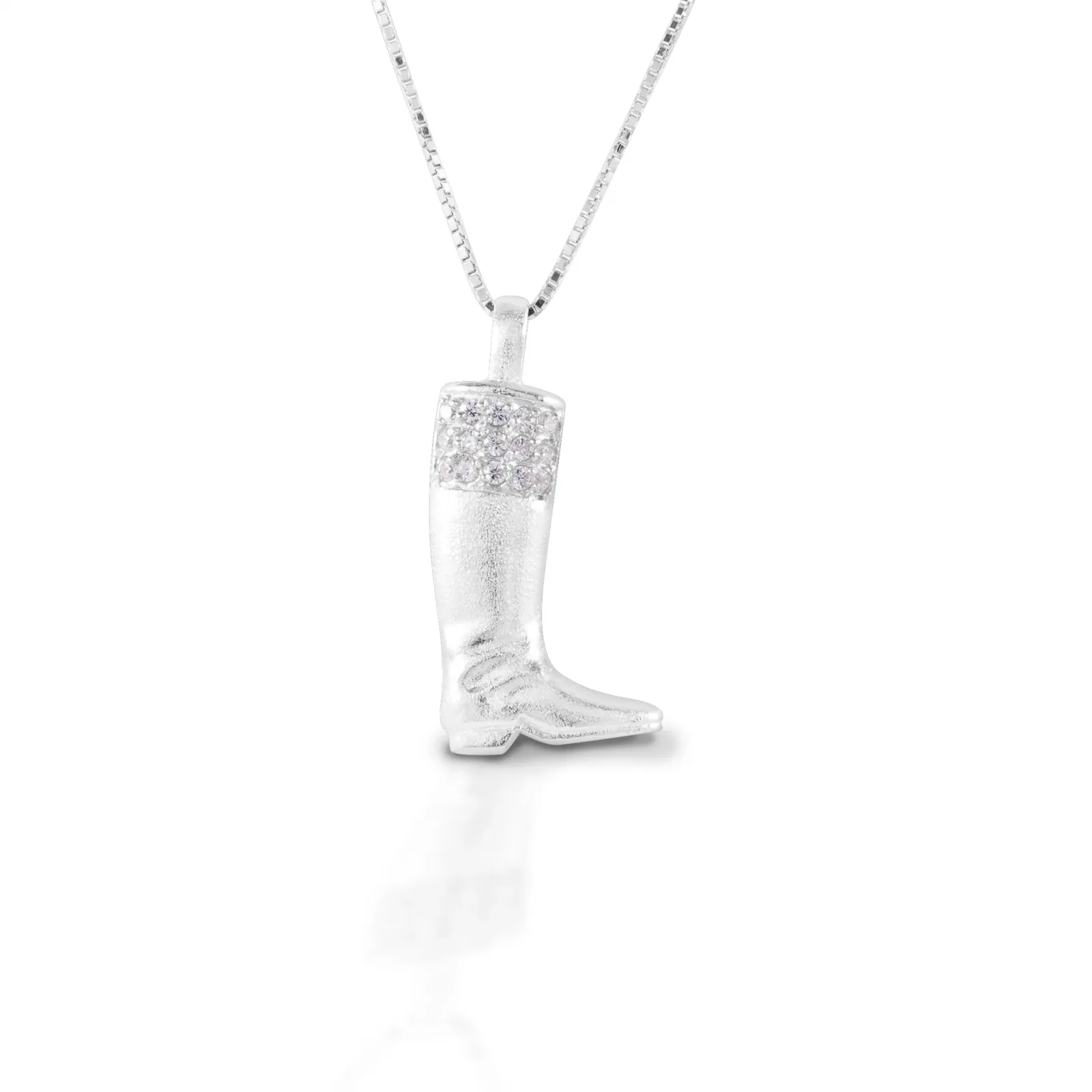 Kelly Herd English Boot Necklace - Sterling Silver