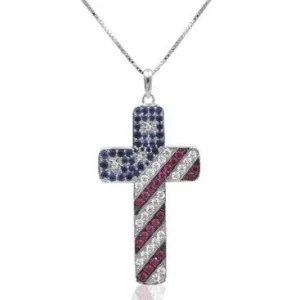 Kelly Herd Flag Cross Pendant
