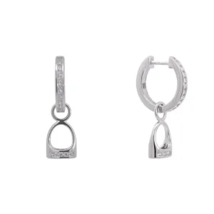 Kelly Herd Hanging English Stirrup Earrings Silver