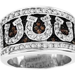 Kelly Herd Horseshoes Ring Chocolate
